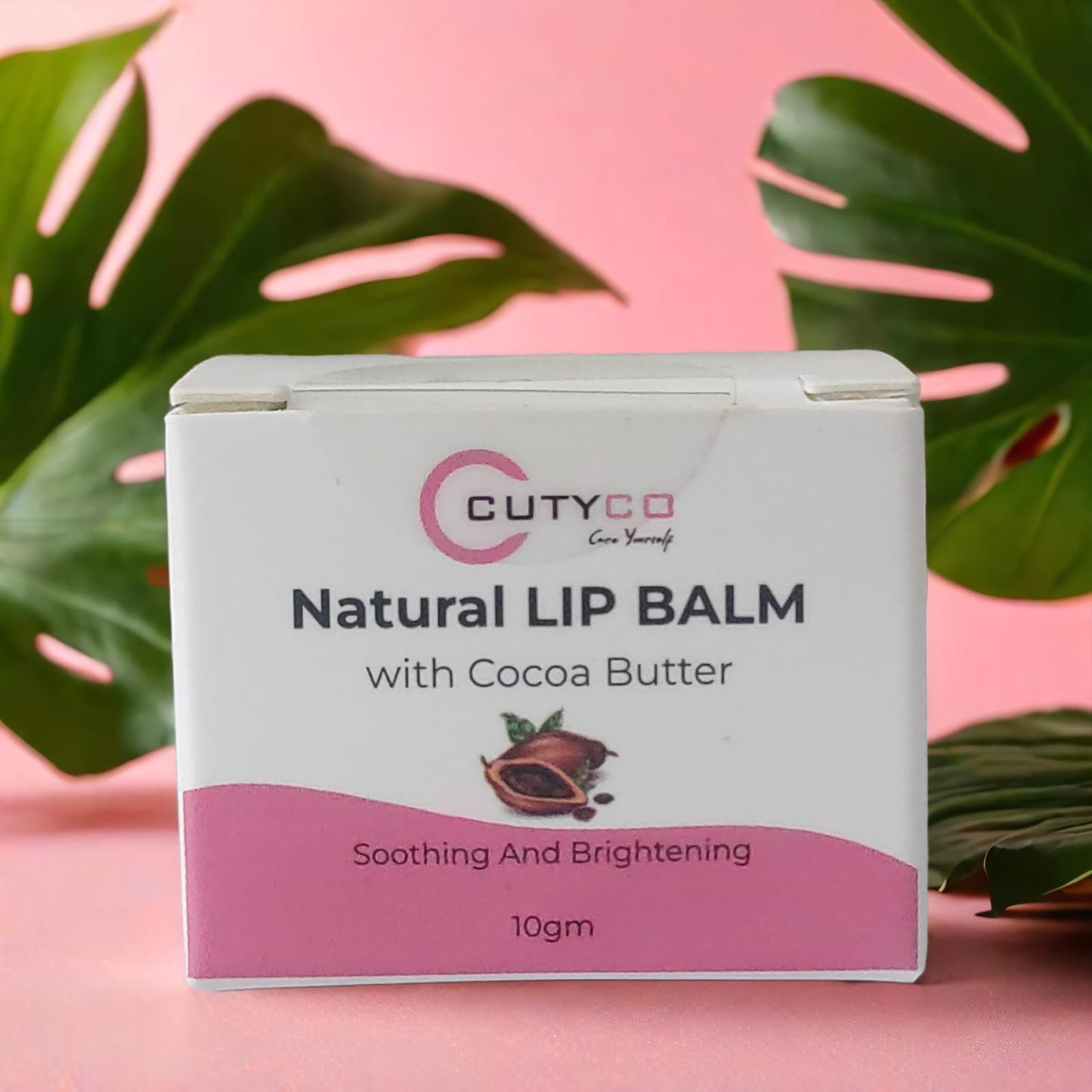 CUTYCO Natural Lip Balm with Cocoa Butter, Soothing and Brightening, 10g