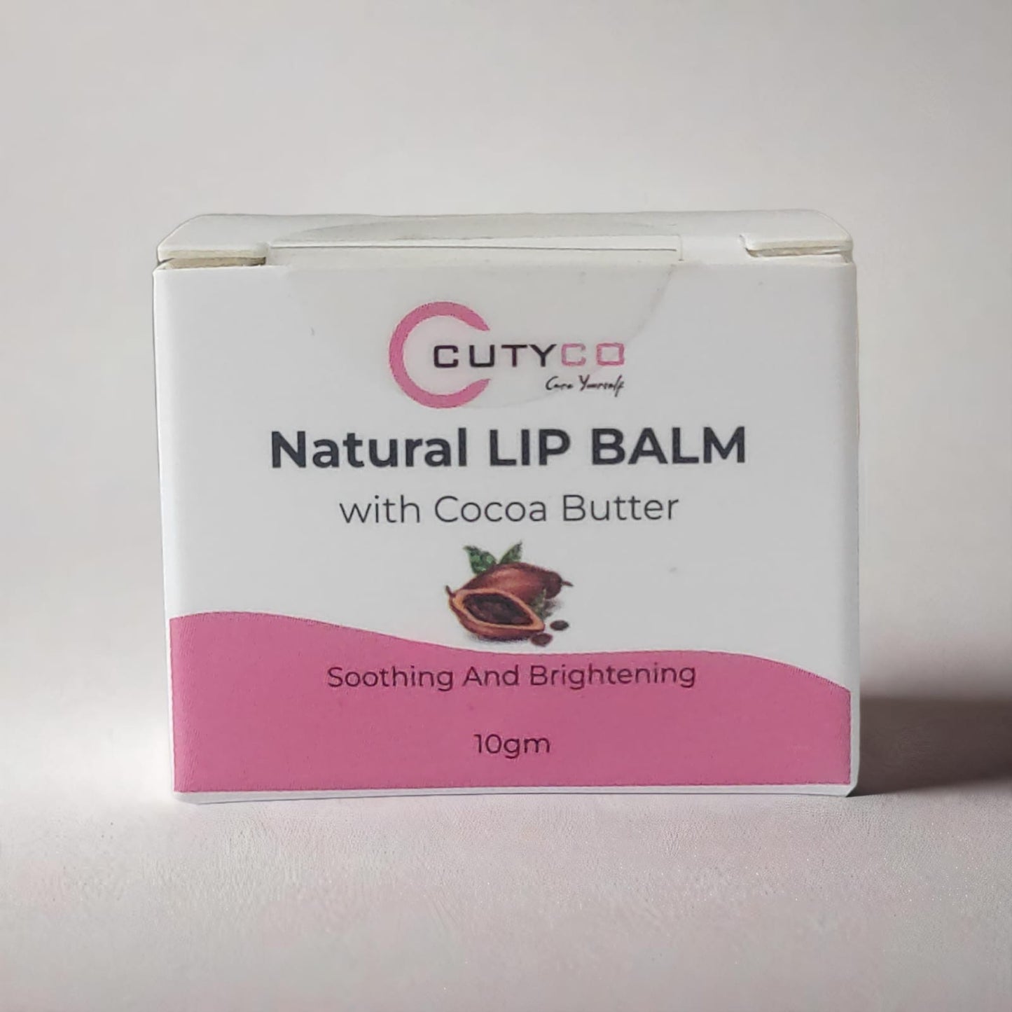 CUTYCO Natural Lip Balm with Cocoa Butter, Soothing and Brightening, 10g